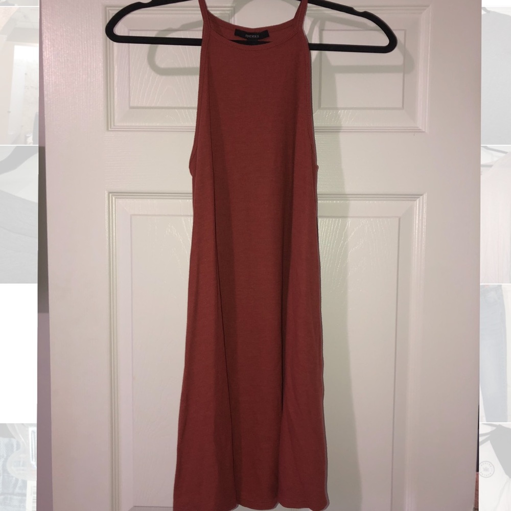 Burnt Orange Skater Dress